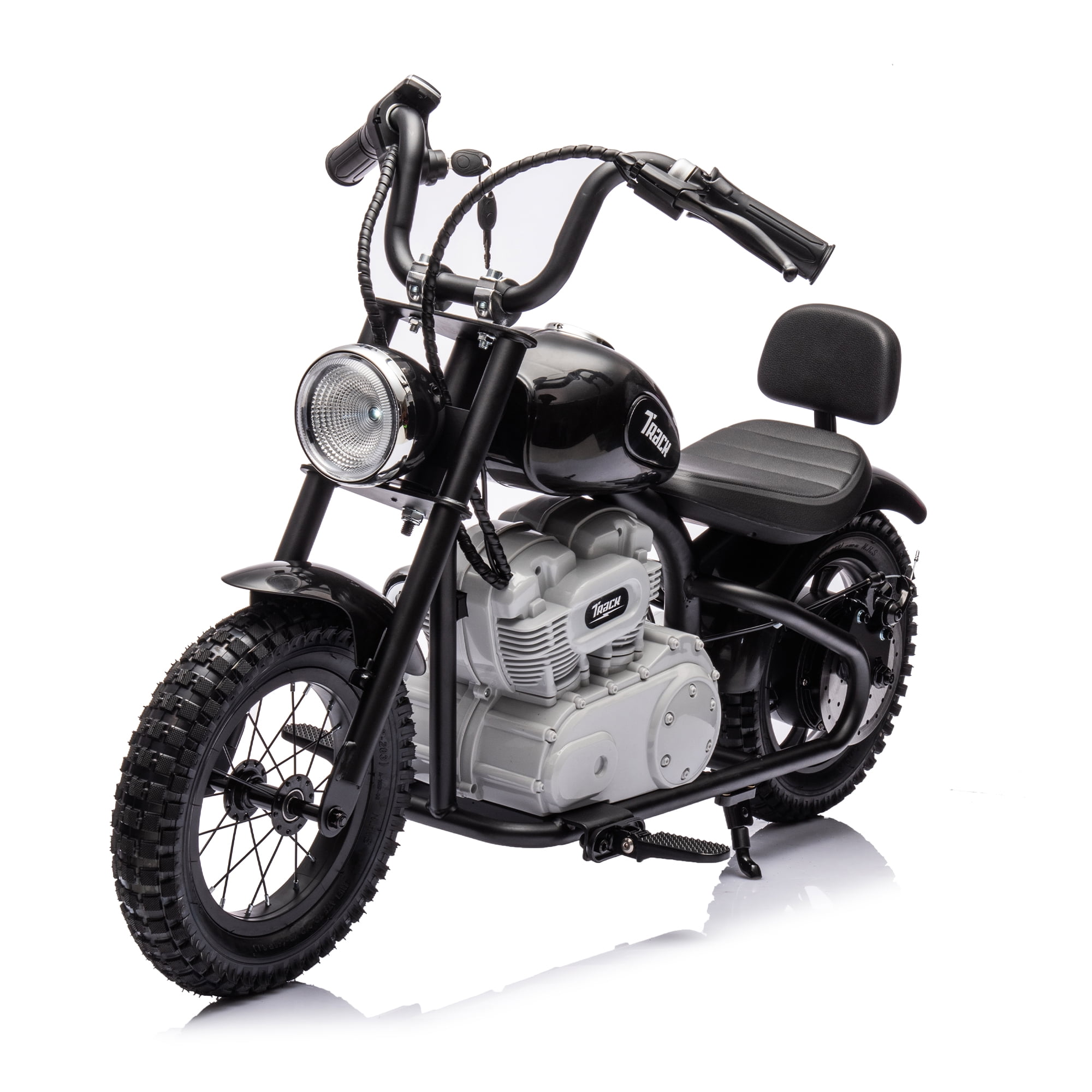 BISHE 24V Electric Dirt Bike for Boys & Girls, 250W Ride on Electric Motorcycle with Twist Grip Throttle, Power-off Brake, Headlight, Key Start, Speed up to 10 mph, Age 8+