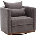 thumbnail image 1 of BISHE 360° Swivel Barrel Chair with Ergonomic Design, Comfortable Round Accent Chair for Living Room, Nursery, Bedroom, Office, Lounge, No Assembly Required (Dark Gray Chenille), 1 of 8
