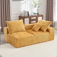 thumbnail image 1 of BISHE 67.72"-R Modular Sectional Sofa Couch, L-Shaped Chenille Fabric Cloud Couch with Chaise, Modern Deep Seat Sofa, No Assembly Required, Includes Pillows for Living Room, Yellow, 1 of 7