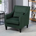 thumbnail image 1 of BISHE Mid-Century Modern Corduroy Accent Chair with Soft Cushions, Upholstered Armchair for Living Room, Bedroom, Office, Lounge, Comfortable Single Sofa Chair,Emerald, 1 of 7