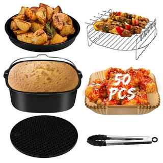 Square Air Fryer Accessories 11 pcs with Recipe Cookbook Compatible for  Philips Air Fryer, COSORI and other Square AirFryers and Oven, Deluxe Deep