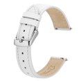 thumbnail image 1 of BISONSTRAP Elegant Leather Watch Straps, Quick Release, Watch Bands for Women and Men, 12mm, White (Silver Buckle), 1 of 7