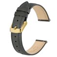thumbnail image 1 of BISONSTRAP Elegant Leather Watch Straps, Quick Release, Watch Bands for Women and Men, 20mm, Dark Grey (Gold Buckle), 1 of 7