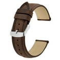 thumbnail image 1 of BISONSTRAP Watch Strap 19mm, Vintage Leather Replacement Watch Band, Brown, 1 of 7
