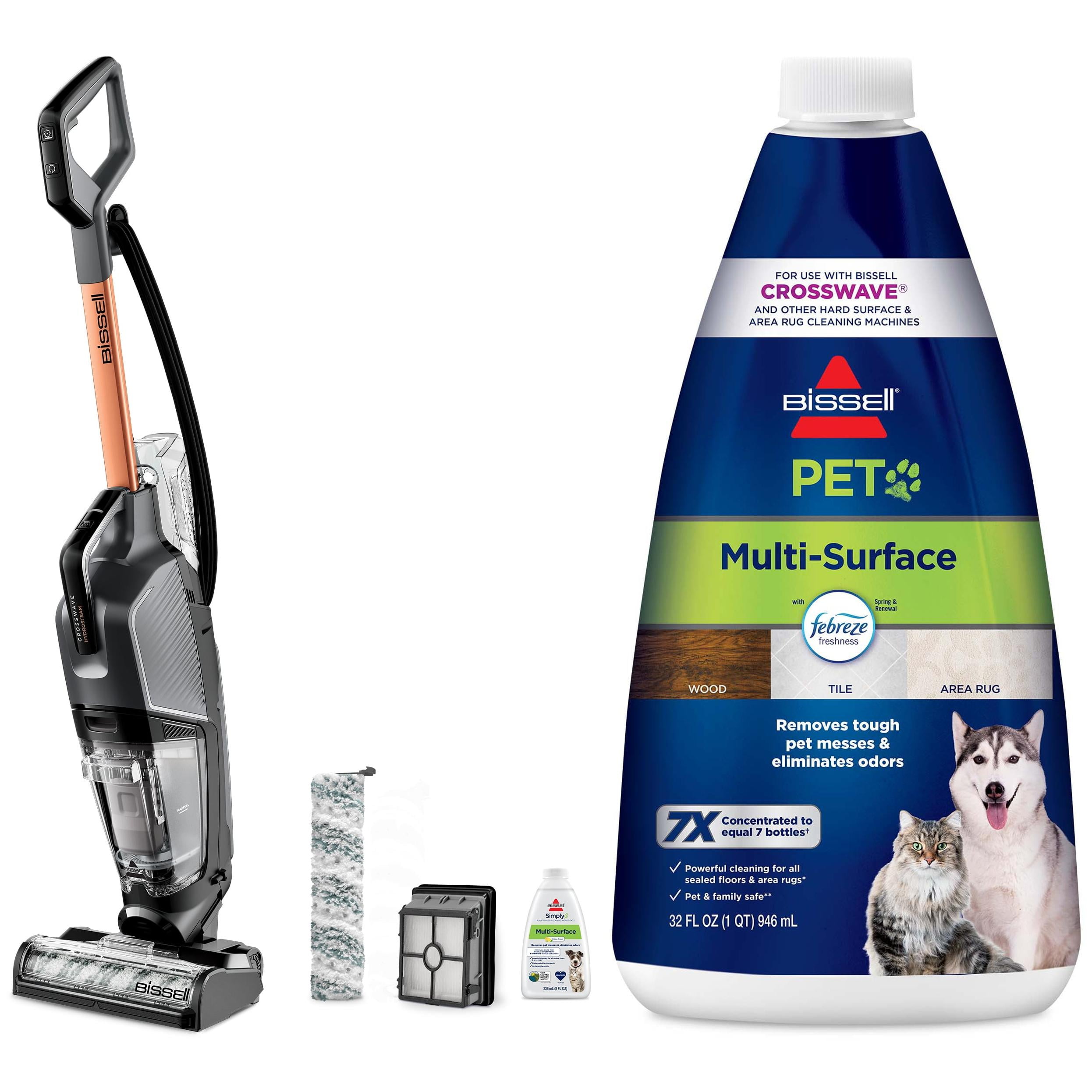 Black Upright HydroSteam Vacuum Cleaner for Pets