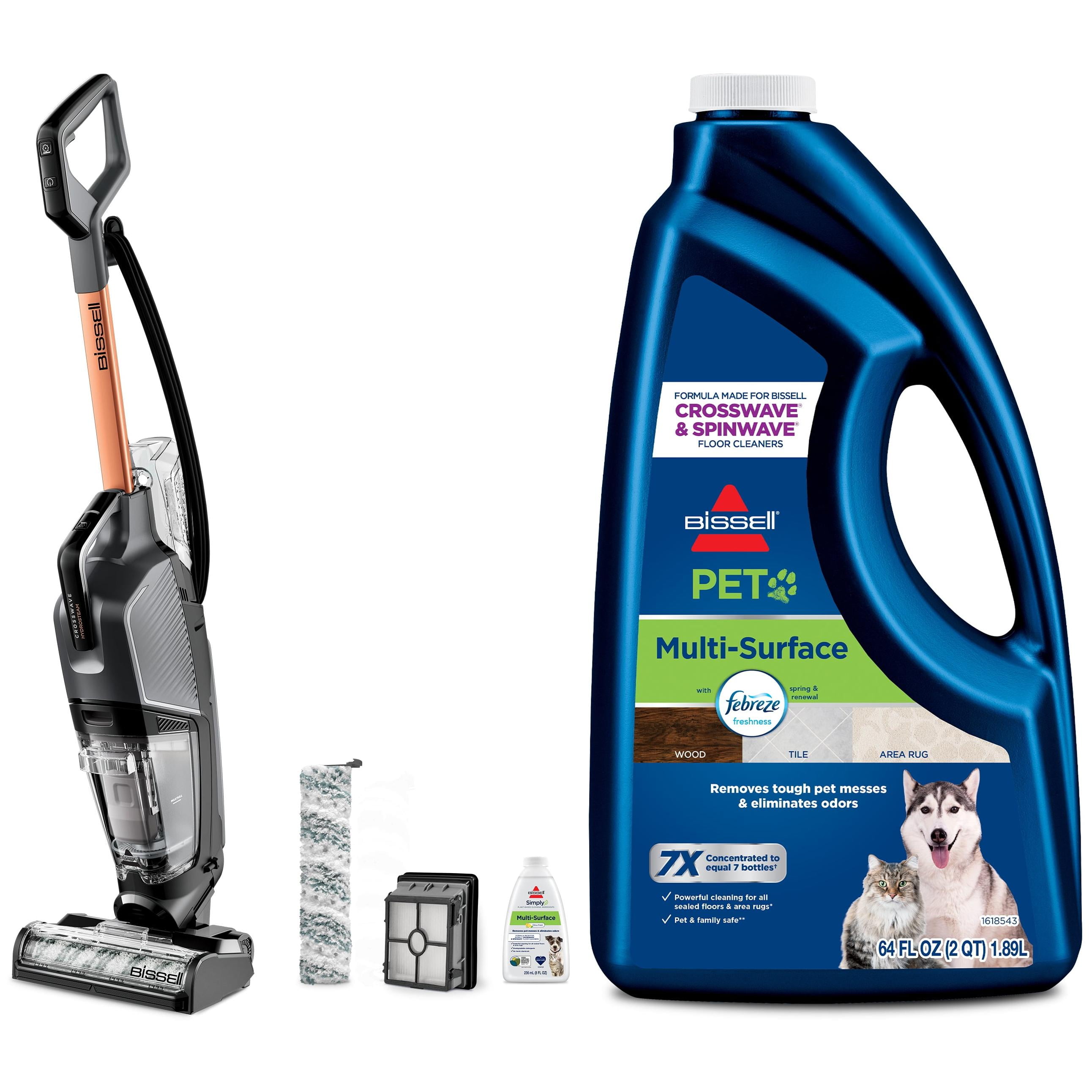 Black Upright HydroSteam Vacuum Cleaner for Pets