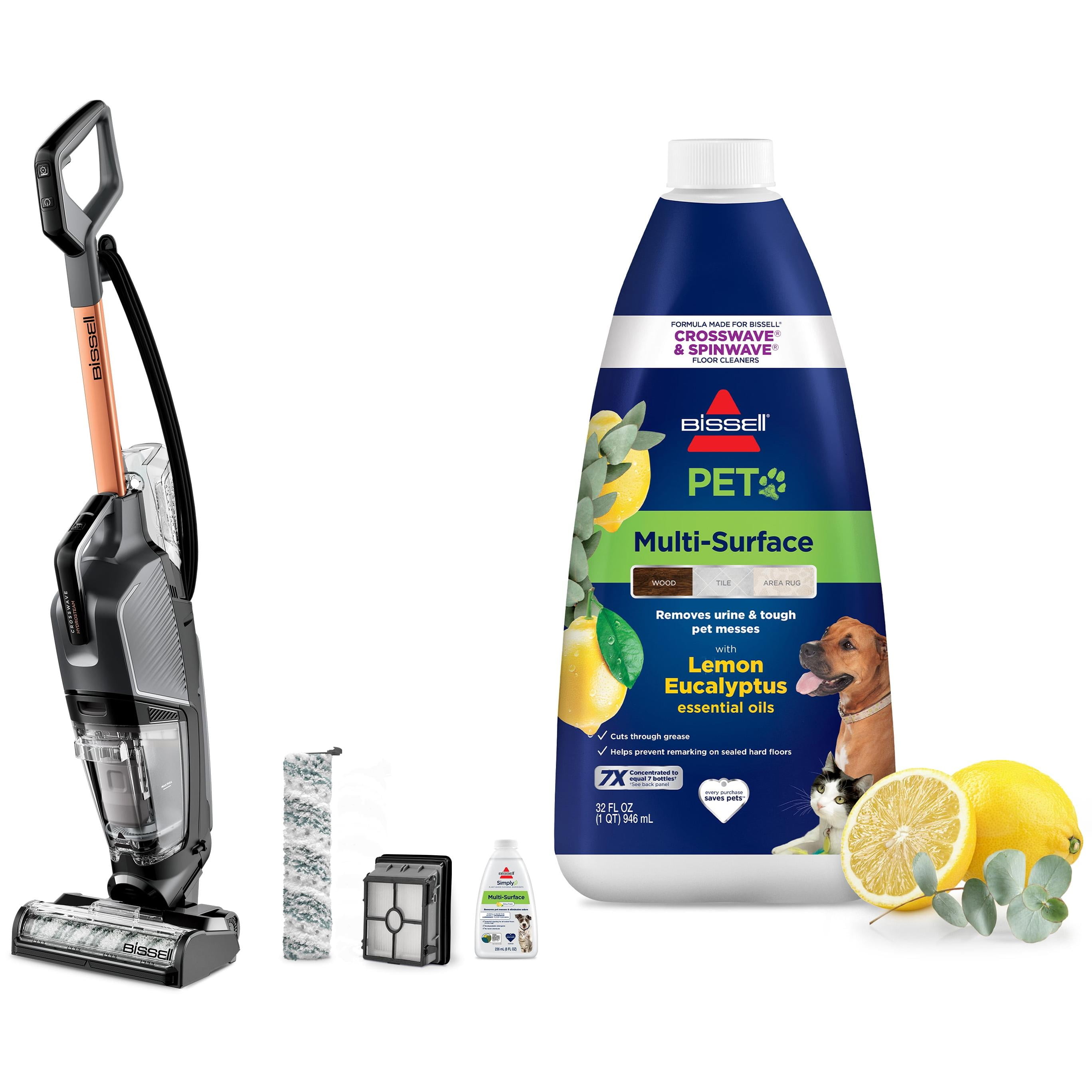 Black Upright HydroSteam Vacuum Cleaner for Pets
