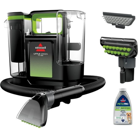 Bissell Little Green Max Pet Handheld Deep Cleaner - Black with Cha Cha Lime Accents