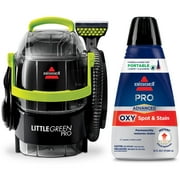 BISSELL Little Green Pro Portable Carpet Cleaner, 2505 & BISSELL Advanced Pro Oxy Spot & Stain Formula for Portable Spot Cleaners, 32 oz., 2038W