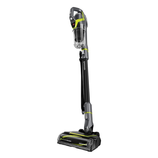 BISSELL Pet Hair Eraser Slim Corded Stick Vacuum, Carpet, Area Rugs, Hard Floor, Upholstery, Lightweight, Swivel Steering, Tangle-Free Brish Roll, 3875, Black