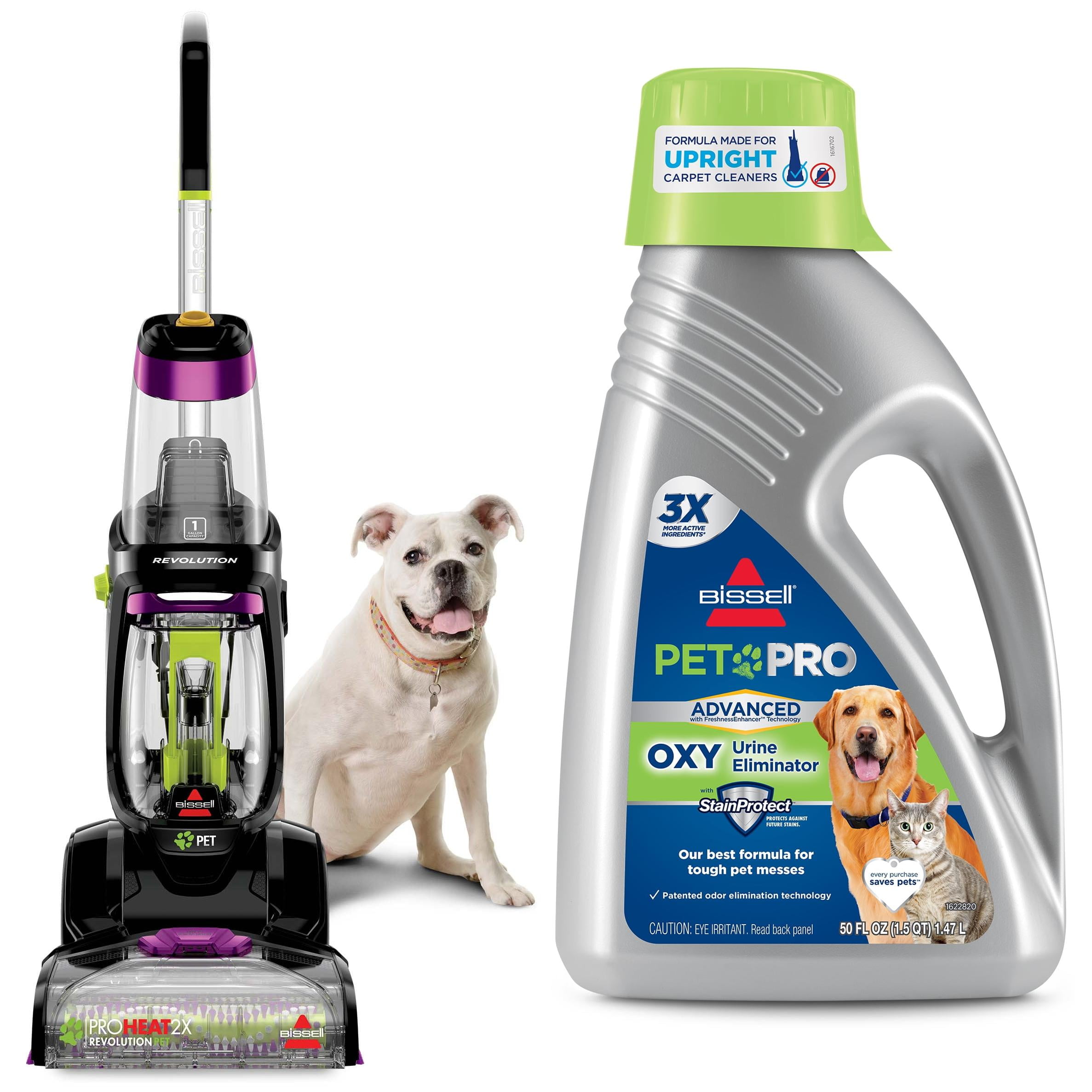 BISSELL Pet Pro Ultimate Bundle: Pro Heat 2X Revolution FullSize Carpet Cleaner 3586 & Pet Urine Sta(图1)