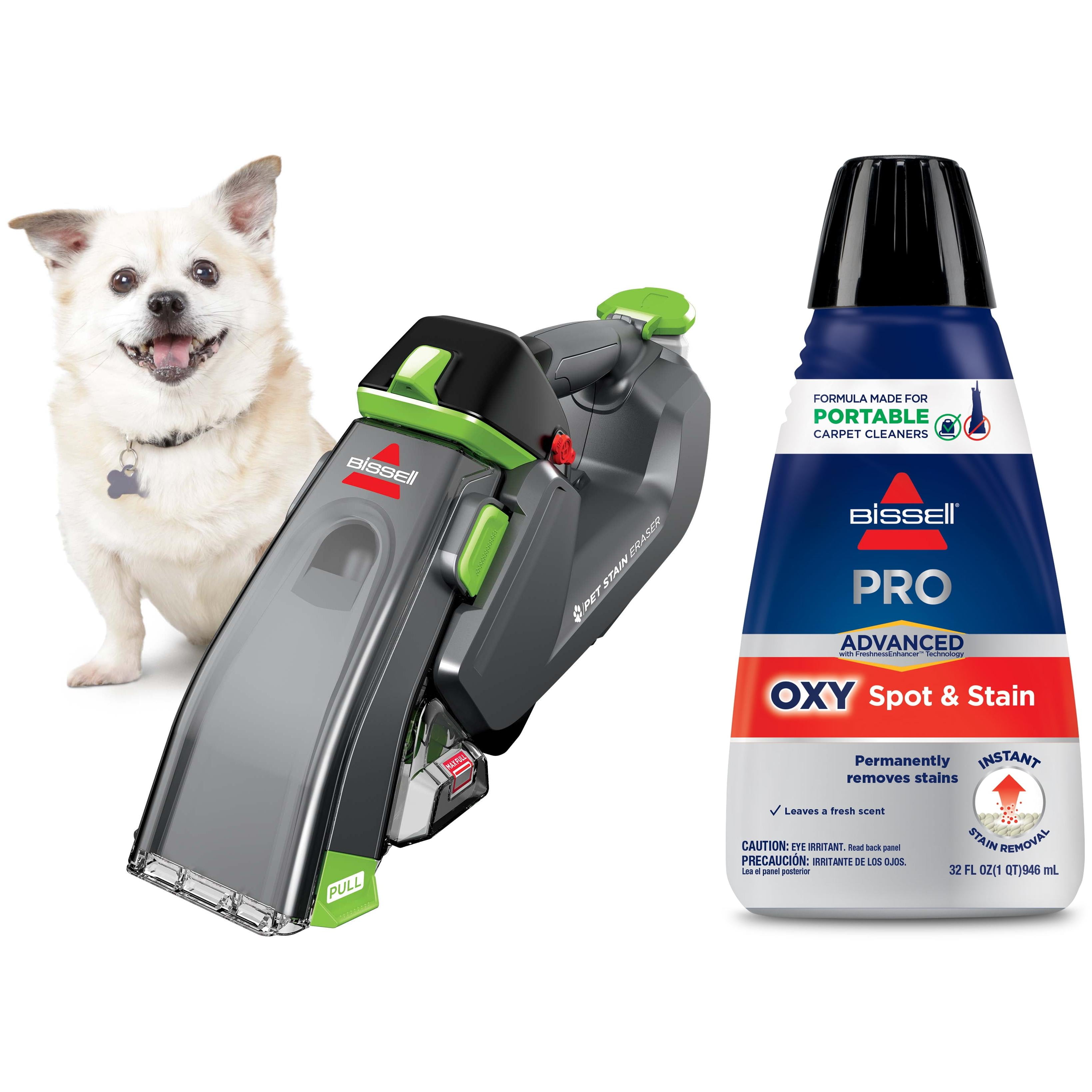 BISSELL Pet Stain Eraser Handheld Portable Carpet Cleaner Spot Remover Machine Cordless 3180 Walmart