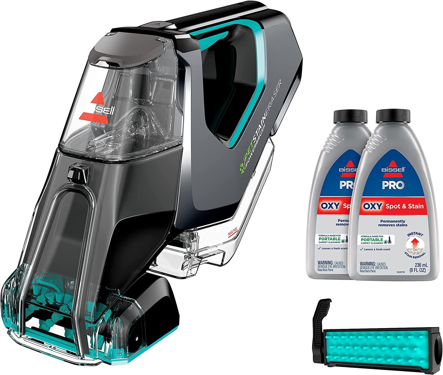 BISSELL Pet Stain Eraser PowerBrush Deluxe Portable Carpet Cleaner 2877