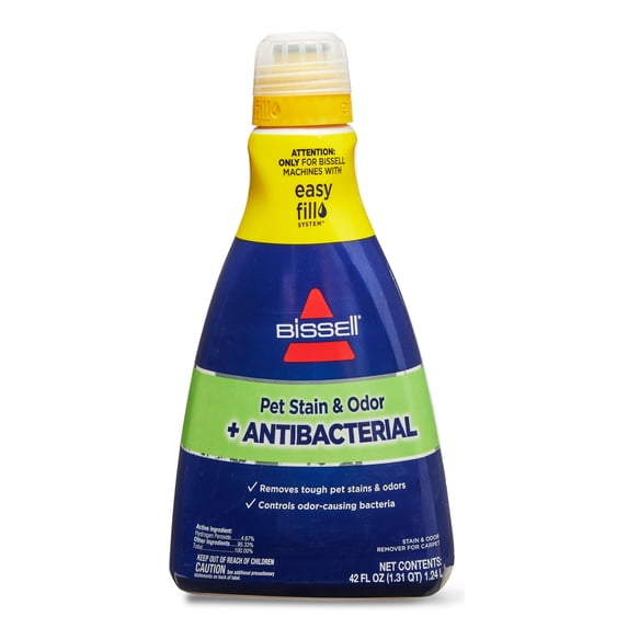 BISSELL Pet Stain & Odor + Antibacterial Carpet Cleaning Formula, 42 oz, 1567W