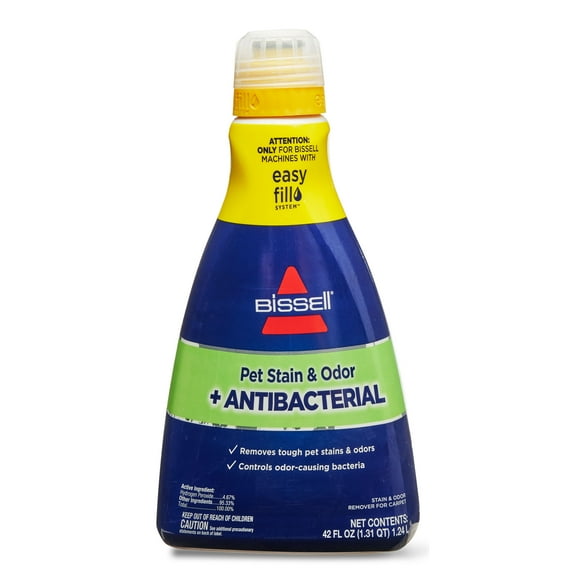 BISSELL Pet Stain & Odor + Antibacterial Carpet Cleaning Formula, 42 oz, 1567W