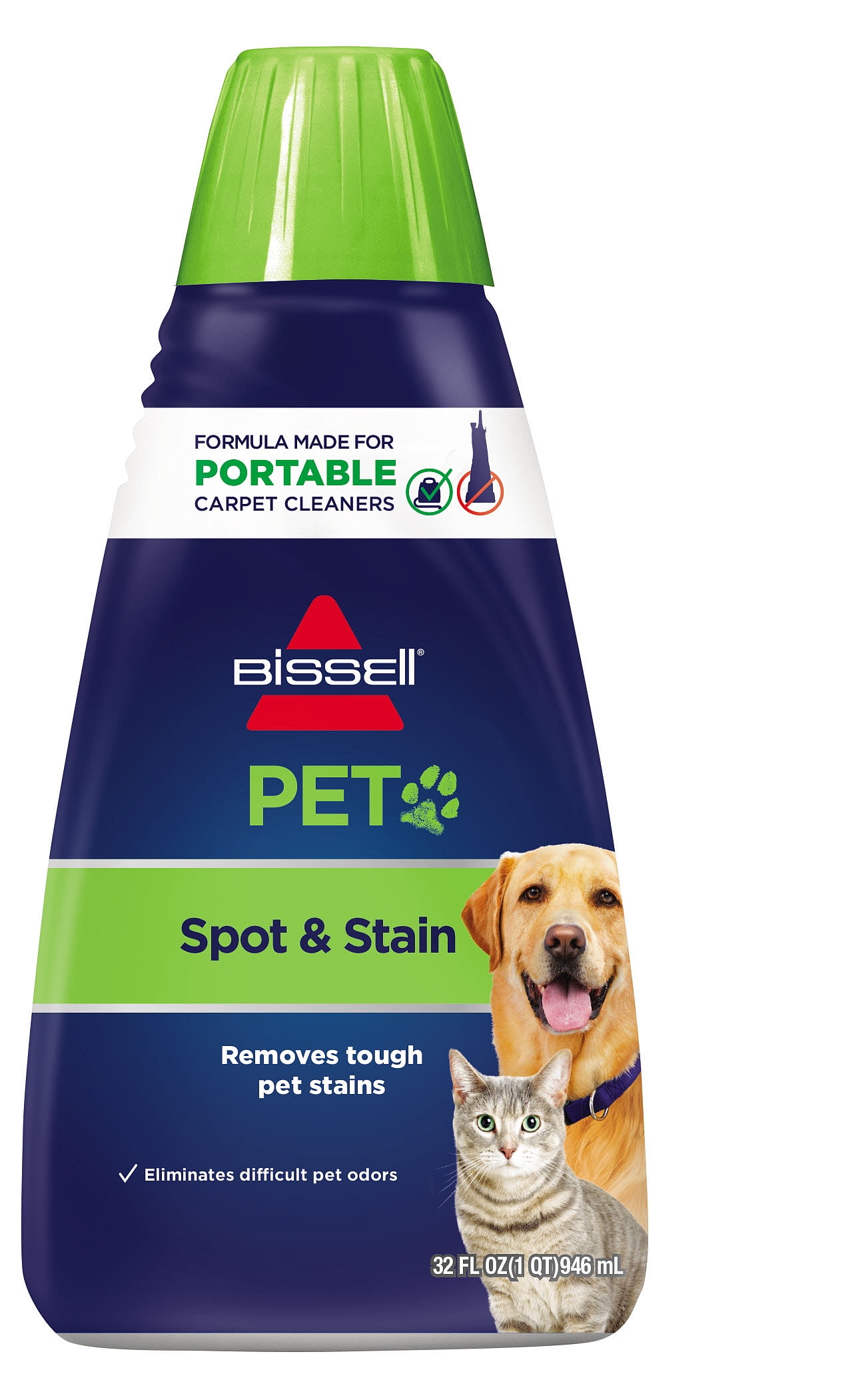 BISSELL 2X Pet Stain & Odor Formula for Portable Carpet Cleaning, 32 oz, 74R7V