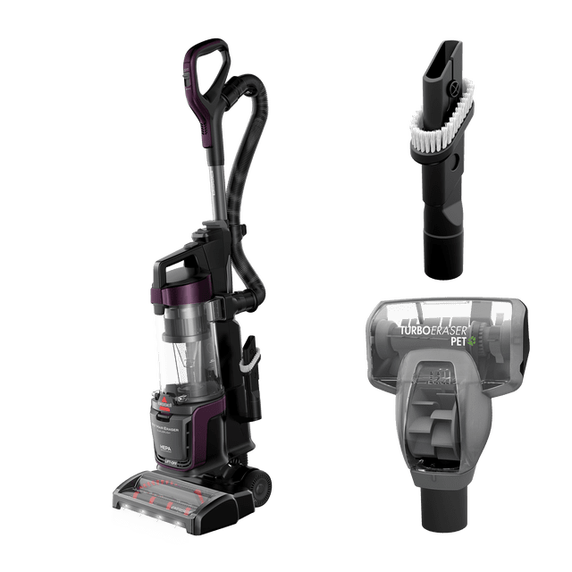 BISSELL Pet Hair Eraser DualBrush Bagless Upright Vacuum, Pet Friendly, DualBrush Technology, FurFinder Headlights, HEPA, Model 4295, Black
