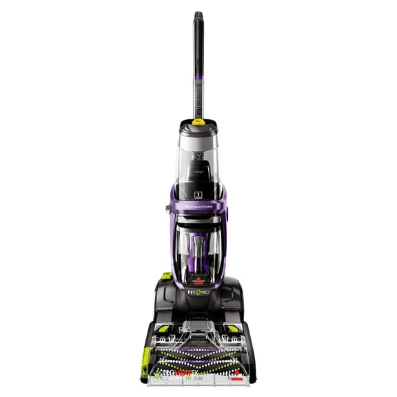 BISSELL ProHeat 2X Revolution Pet Pro Upright Deep Cleaner, for Carpets and Upholstery, Turbo Strength Motor Technology, 3 Cleaning Modes, Heatwave Technology, 3586, Purple