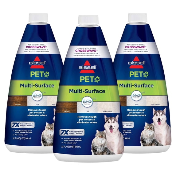 BISSELL Multi Surface Pet Floor Cleaning Formula, 3 Pack, Green