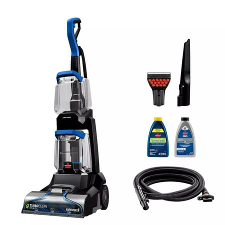 BISSELL - TurboClean Pet XL Upright Vacuum - Black with Colbalt Blue Accents
