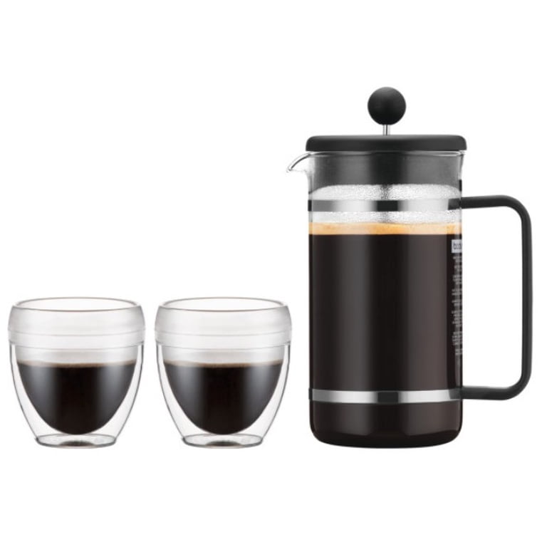 Bodum Bistro 3 Piece Set, Includes 34 oz French Press and 2 - 8 oz