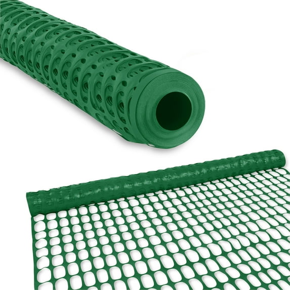BISupply 4x200 ft Green Temporary Plastic Fencing for Garden and Work Sites