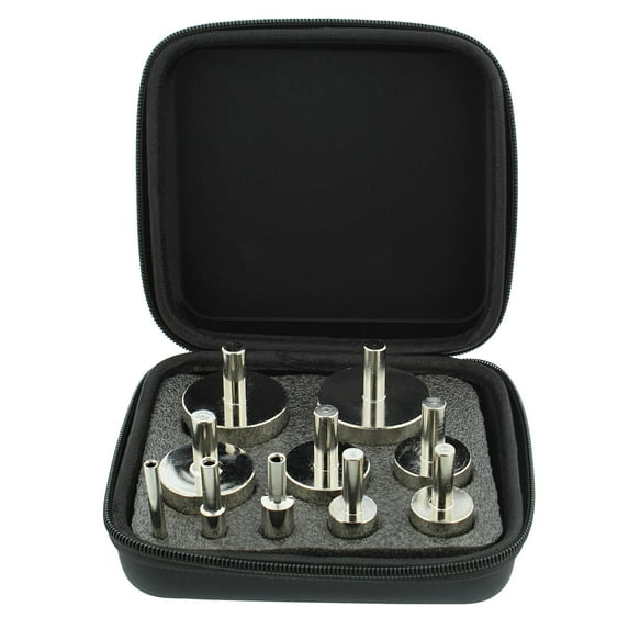 BISupply Ceramic Bit Set - 10pc Steel Diamond Bit Hole Saw Kit From 1/4in to 2in