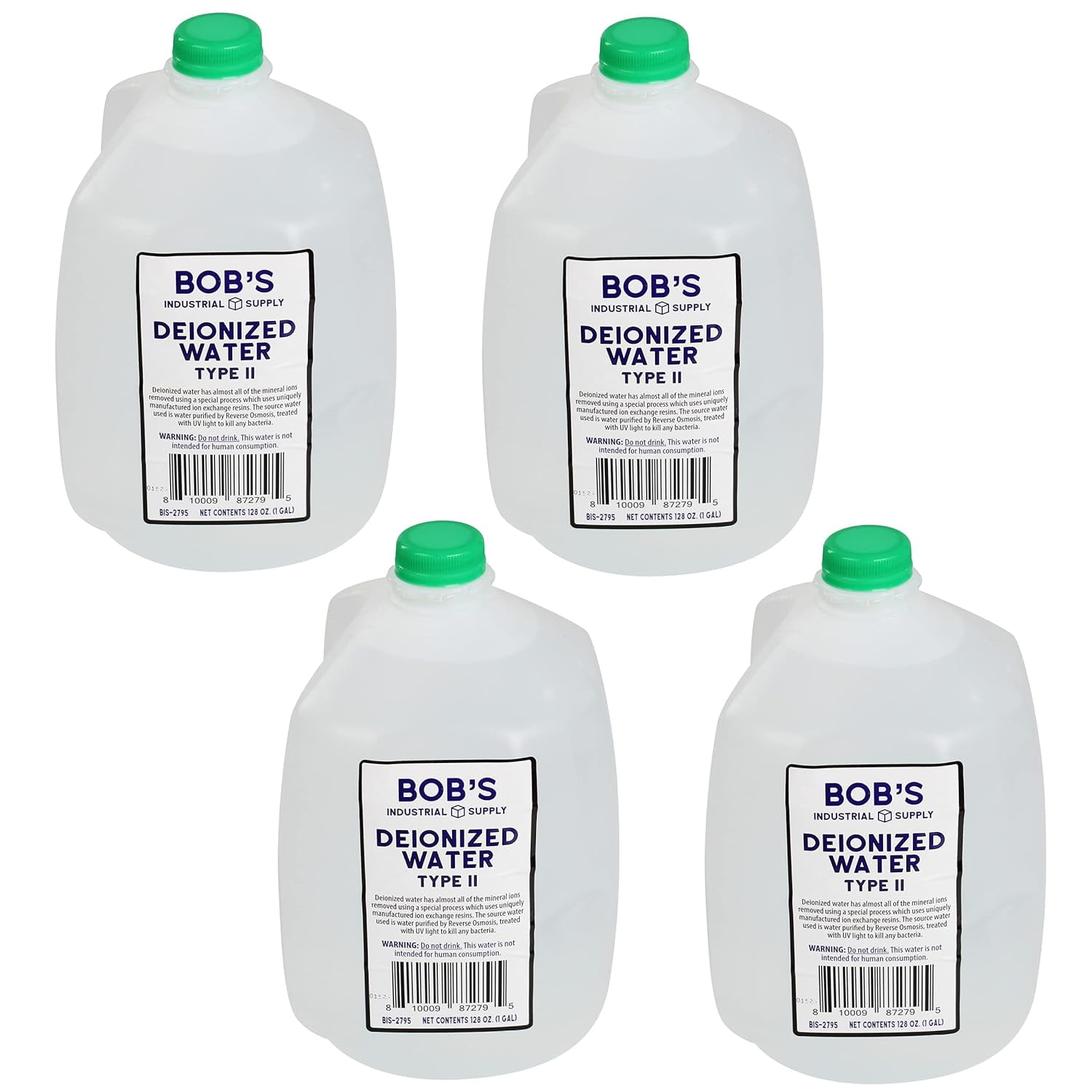 BISupply Deionized Water Gallon Type 2 Deionized Water Jug 1Gal Type