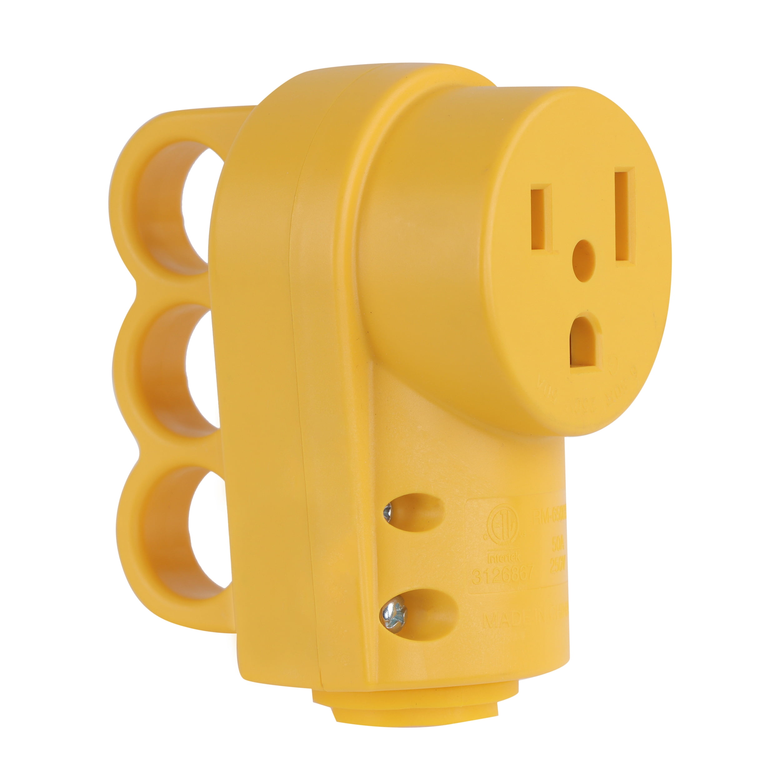 BISupply Power Plug 50 AMP 250 Voltage Wall Female Outlet Extender Easy Unplug