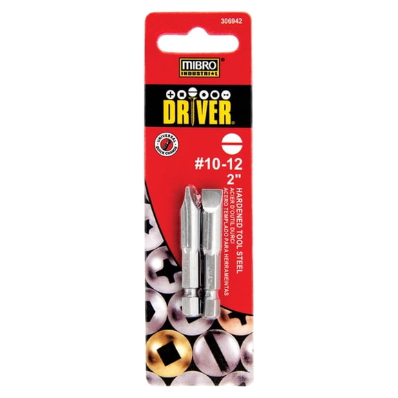 Mibro Group 306942AC No.10 -12 Slotted Bit 2 in. - 2 Piece