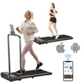 thumbnail image 1 of BITOUSHI 2 in 1 Folding Treadmill 3.0HP Under Desk Electric Treadmill Installation-Free with Remote Control APP Control and LED Display, Walking Jogging for Home Office - Grey, 1 of 9