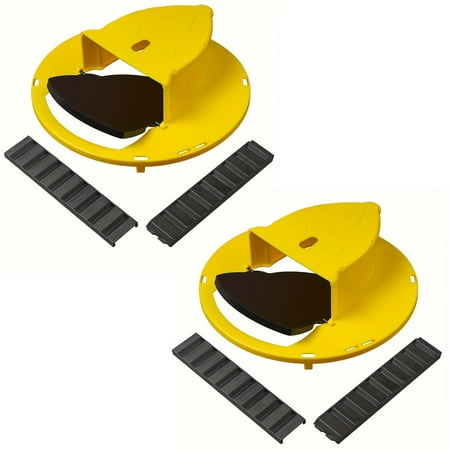 BITOUSHI 2 Pack Bucket Lid Mouse Trap 5 Gallon Bucket Compatible Mouse Catching Tool, Trap Door Style, Multi Catch, Auto Reset, Indoor Outdoor Mouse Trap Bucket Flip Lid - Safe & Non-Toxic