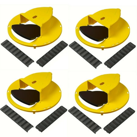 HYEASTR Mouse Trap Bucket Flip Lid,5 Gallon Bucket Mouse Rat Trap Indoor Outdoor, Mouse Rat Trap Bucket Lid, Auto Reset Multi Catch Humane Bucket Mice Mouse Rat Trap - 4 Pack