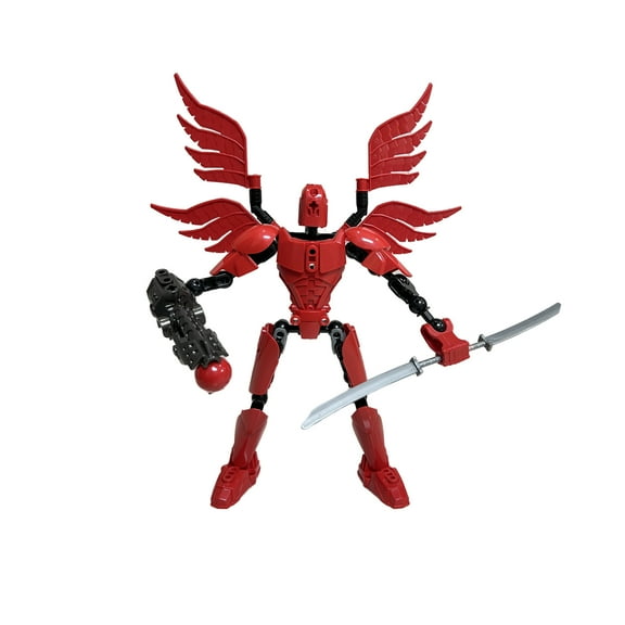 BITOUSHI FUNKY WIZARD Assembly Completed 3D Printed Movable Doll Toys Dummy Doll DIY Full Body Decompression Artifact Action Fit Great Gift Red