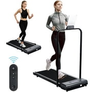 BITOUSHI Walking Pad Under Desk Treadmill for Home Office, 2 in 1 Portable Walking Treadmill with Remote Control, Foldable Treadmill Walking Jogging Machine with LED Display - Gray
