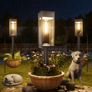 BITPOTT Bright Solar Pathway Lights Outdoor, IP65 Waterproof Auto On/Off 8-Pack