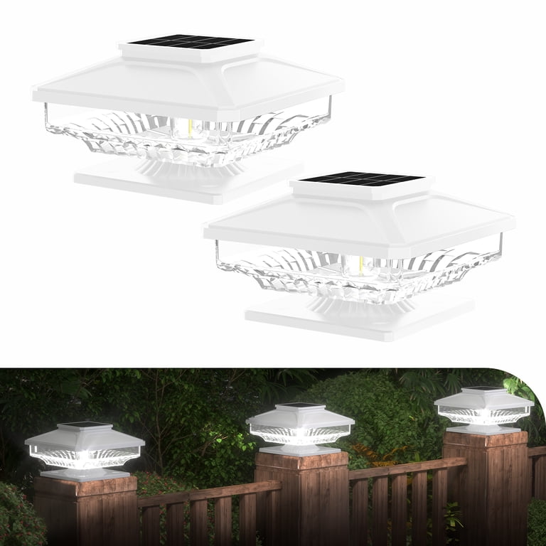 Carkio Solar LED Fence Post Cap 6V 2W LED Solar Lamp with lamp Switch