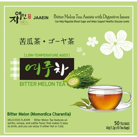 Jaaein Bitter Melon Tea Bags, Herbal Tea, 50 Count