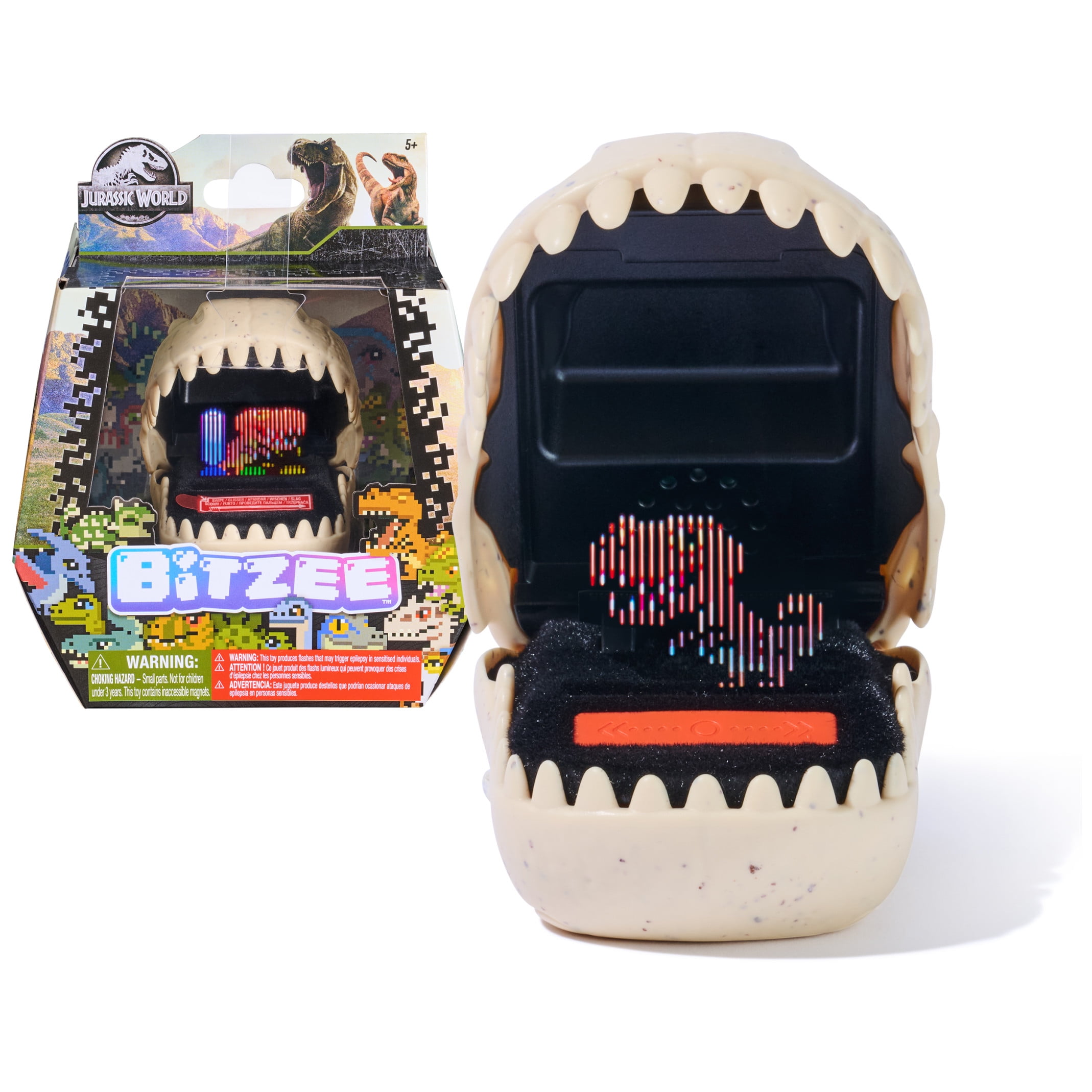 Bitzee, Jurassic World Interactive Toy, 25 Dinosaurs Inside, Reacts to Touch, Pods Connect