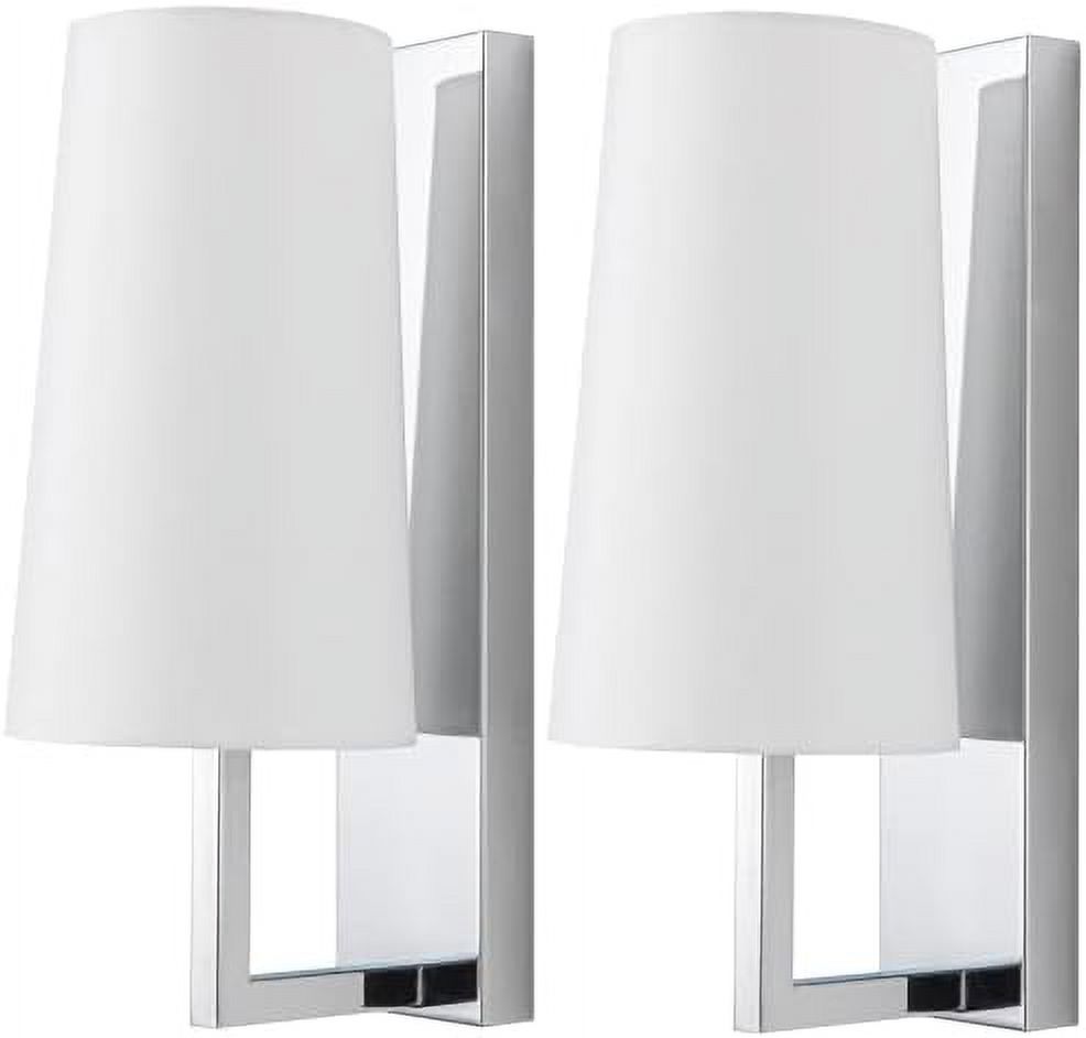 BIUBAIDAO Fabric Shade Wall Light Set of 2 Battery Powered Run Wall Sconce No Wires Fixtures