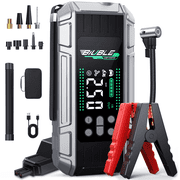 BIUBLE 10000A Jump Starter with Air Inflator/Deflator Compressor 150PSI, 65W Charging Car Battery Jumper Starter All Gas/16L Diesel, 24800mAh Portable Jump Box Battery Pack with LED Light