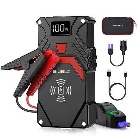 BIUBLE Car Jump Starter, 2500A 24000mAh 12V Auto Digital Display Jump Box with DC Charger(up to All Petrol or 8.0L Diesel Engine)