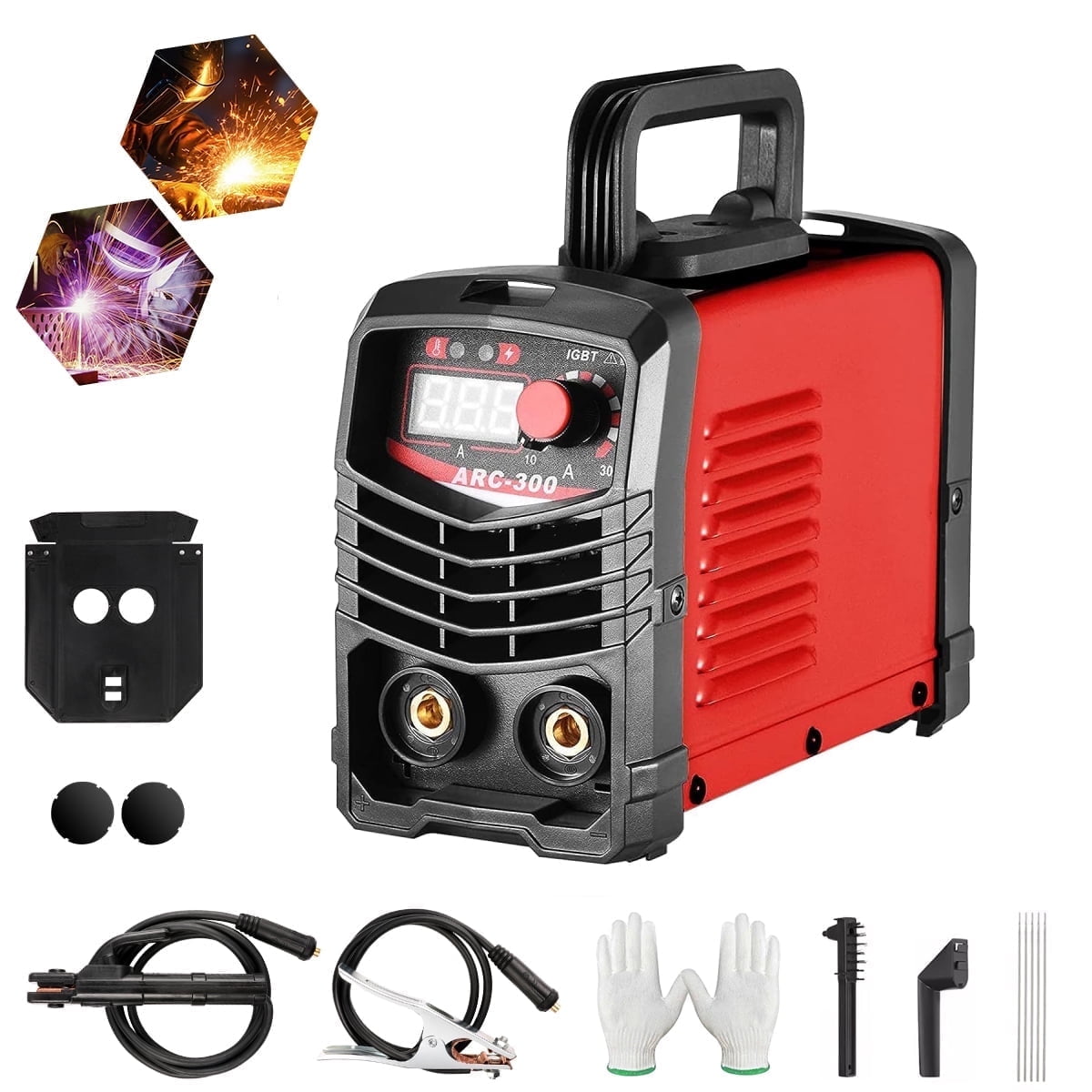BIUBLE Welder 110V, 300A Portable AC Welder with Hot Start, Arc Force, Anti-Stick