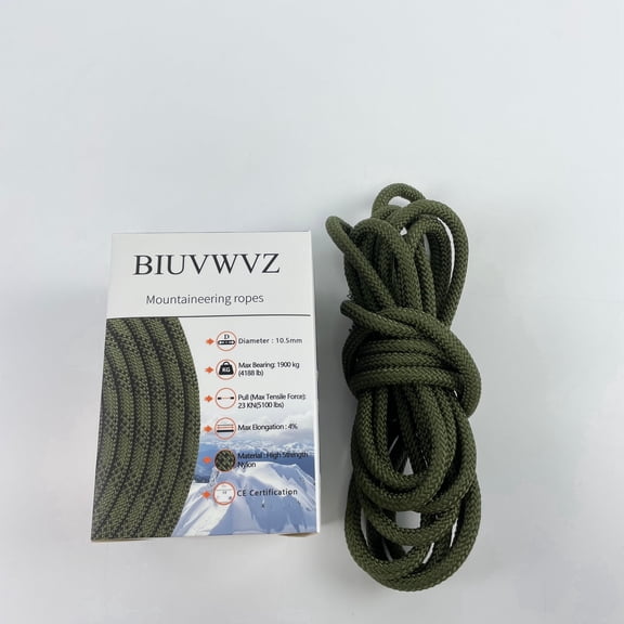 BIUVWVZ Mountaineering ropes,0 Feet x 1/4 Inch (7mm) Strong All-Purpose Utility Rope Camping, Crafting, Flag Pole, Indoor & Outdoor Green