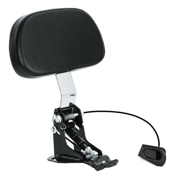 BIWEIBO Detachable Motorcycle Driver Backrest, Quick Release Hydraulic Adjustable Driver Backrest with Chrome Mount Kit for Road Glide 2009-2020