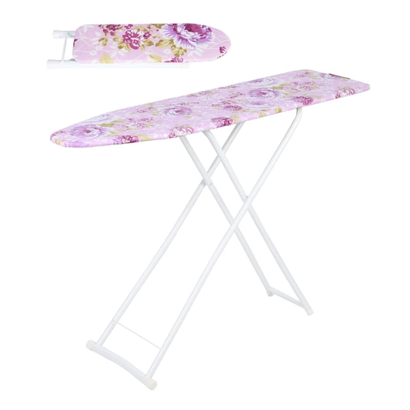 BIWEIBO Ironing Board Full-Size Foldable Ironing Board with Heat-Resistant Cover 42 Inch