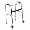 thumbnail image 1 of BIWEIBO Senior Walker, Height Adjustable Stair Walkers, Standard Walker with Detachable Seat Support to 330lbs, Lightweight Folding Stainless Steel Adult Walker, 1 of 12