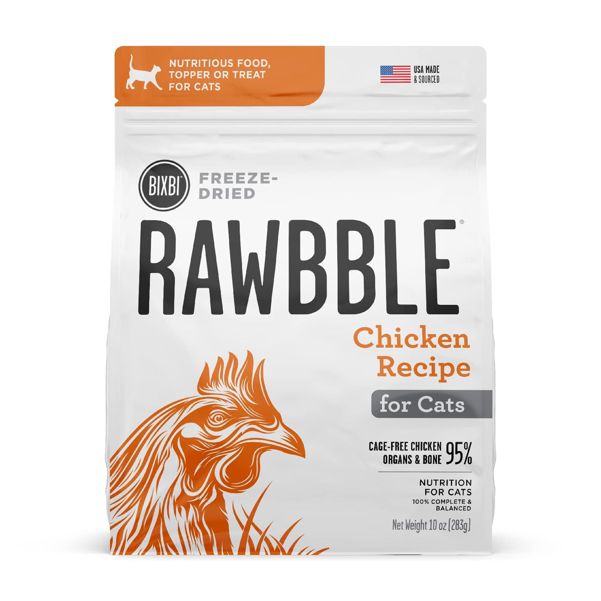 BIXBI Rawbble Freeze Dried Cat HYZ01 Food, Chicken Recipe, 3.5 oz 95