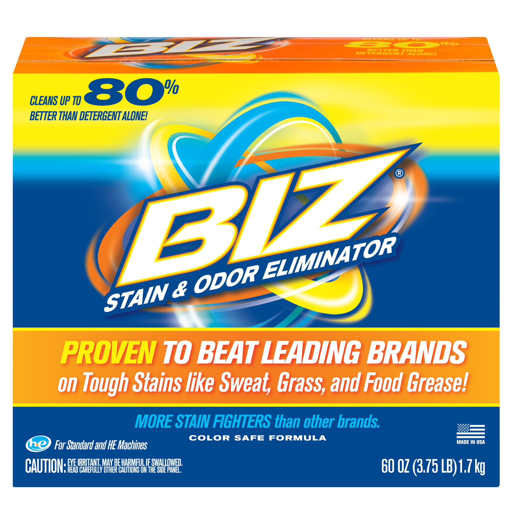 BIZ Stain and Odor Eliminator Powder for Tough Stains, 60 Oz - image 1 of 3
