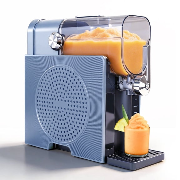 BIZAURA Slushie Machine & Slushy Maker Bundle, Slushy Machine for Home No Ice Need, Professional Frozen Drink Maker, 6 Presets for Milkshakes, Frapps, Slush, and Bonus Insulated Tumbler